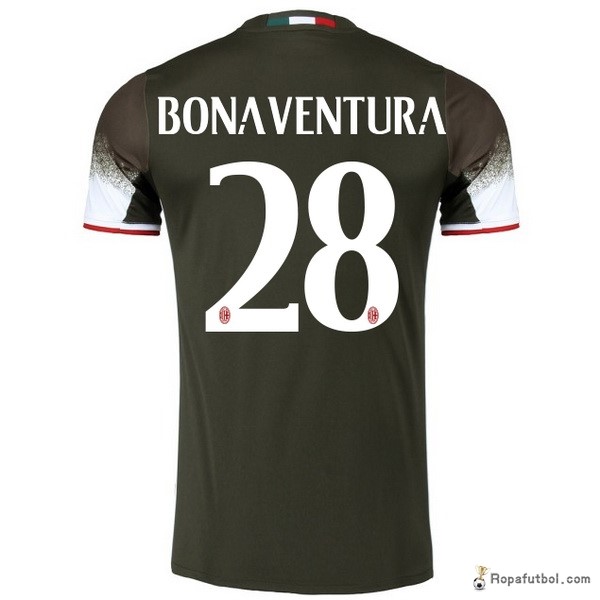 Camiseta AC Milan Replica Tercera Ropa Bonaventura 2016/17 Marino Verde